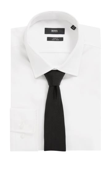 Krawaty BOSS Jacquard Czarne Męskie (Pl00248)